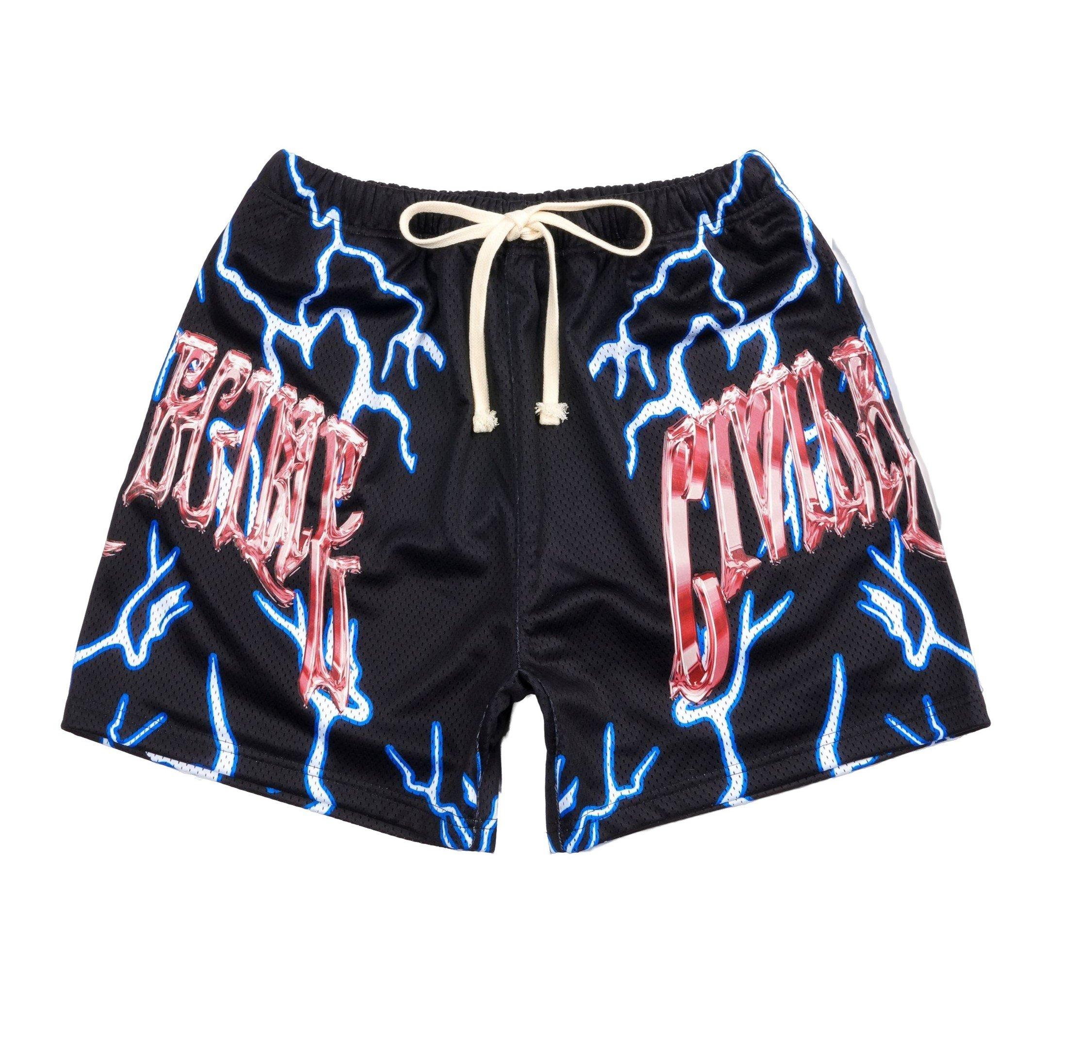 Civil Regime Men's Night Strikes Mesh Shorts - Black